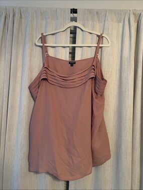 torrid dusty rose pleated neckline camisole